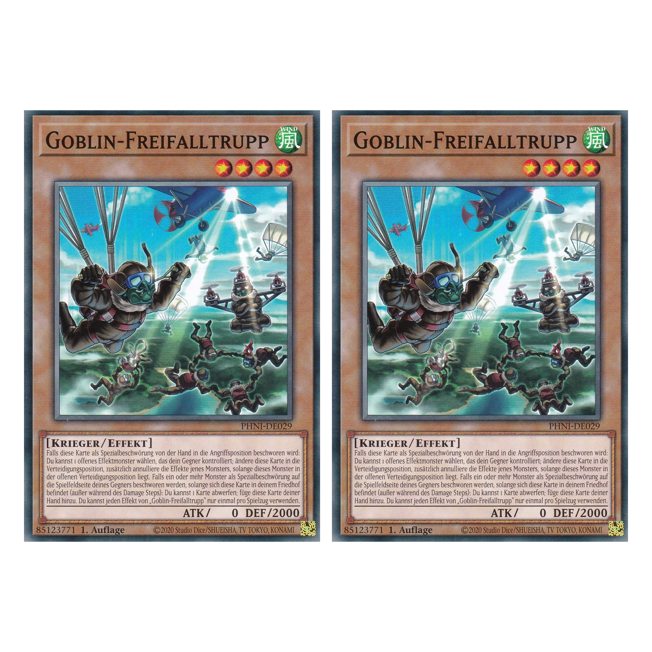 Goblin - Freifalltruppe - PHNI-DE029 - Common - Deutsch - 1. Auflage - Phantom Nightmare - Duo Set (2 Stück) - Yu-Gi-Oh!