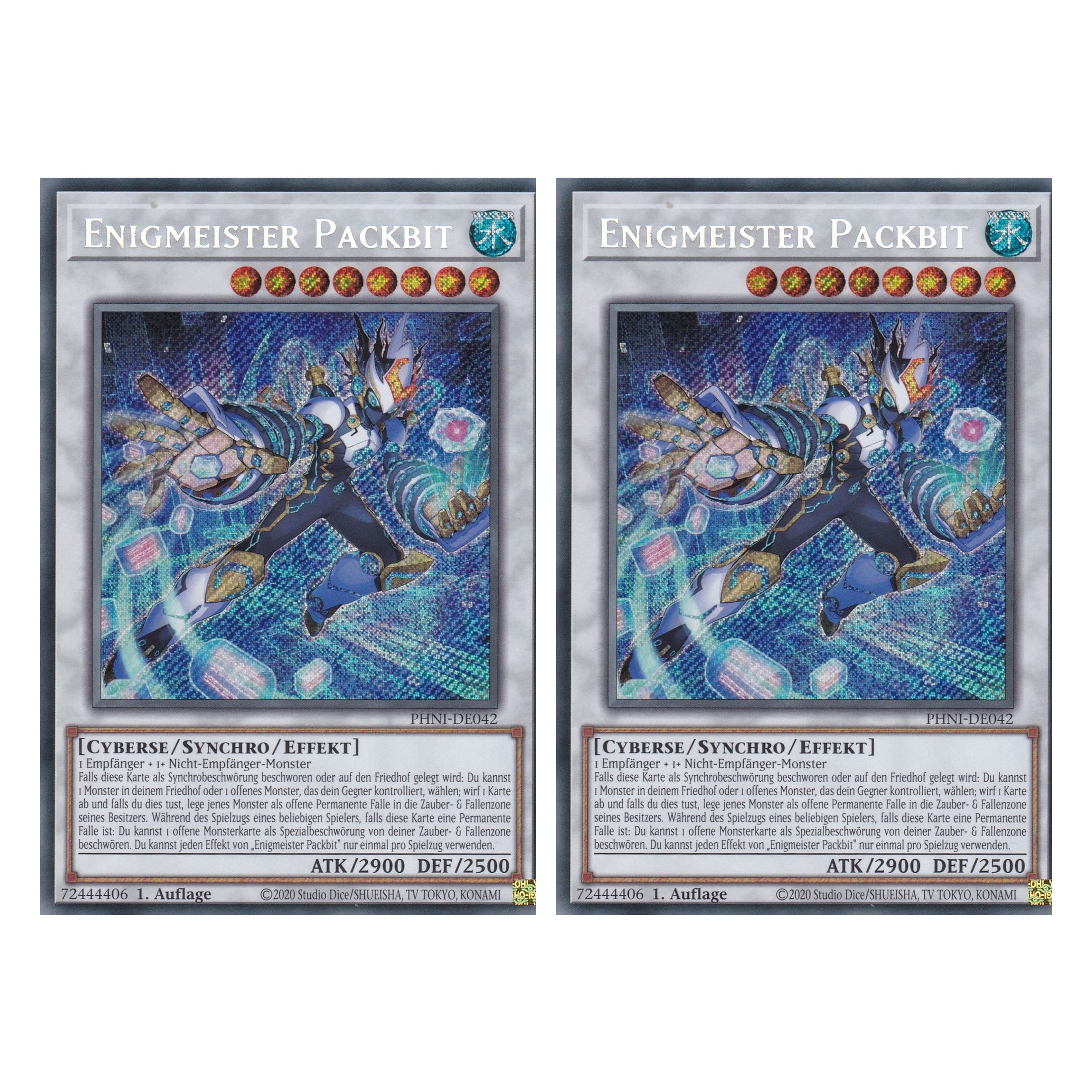 Enigmeister Packbit - PHNI-DE042 - Secret Rare - Deutsch - 1. Auflage - Phantom Nightmare - Duo Set (2 Stück) - Yu-Gi-Oh!
