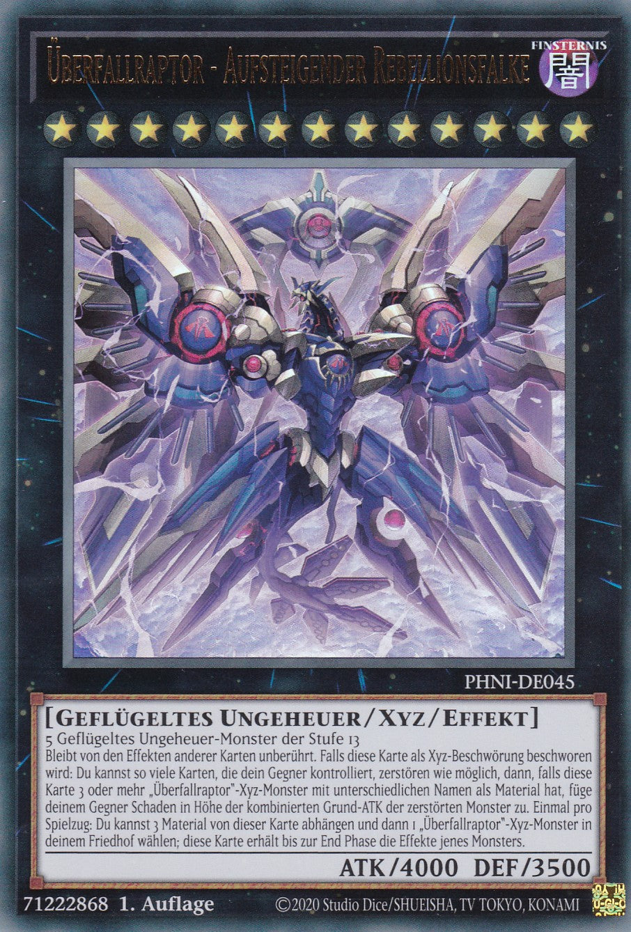 Überfallraptor - Aufsteigender Rebellionsfalke - PHNI-DE045 - Ultra Rare - 1. Auflage - Deutsch - Phantom Nightmare