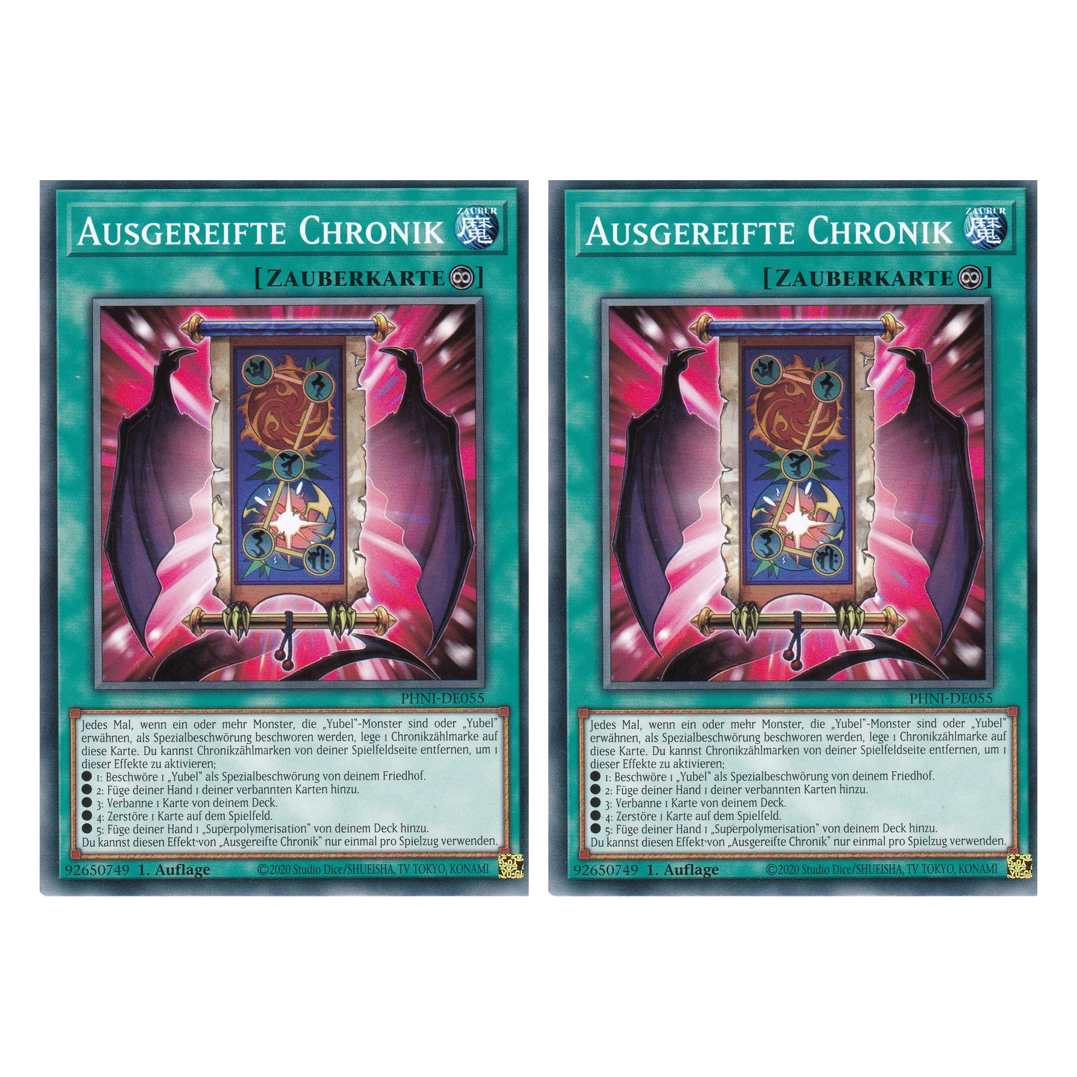 Ausgereifte Chronik - PHNI-DE055 - Common - Deutsch - 1. Auflage - Phantom Nightmare - Duo Set (2 Stück) - Yu-Gi-Oh!