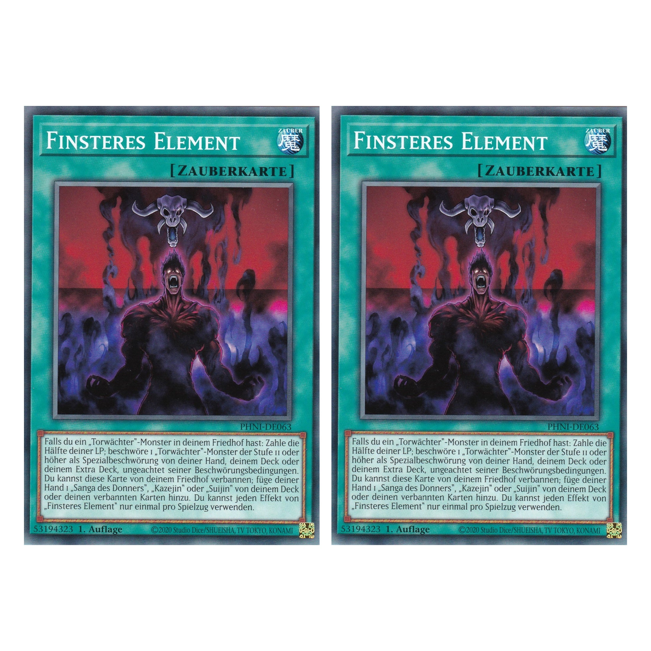 Finsteres Element - PHNI-DE063 - Common - Deutsch - 1. Auflage - Phantom Nightmare - Duo Set (2 Stück) - Yu-Gi-Oh!
