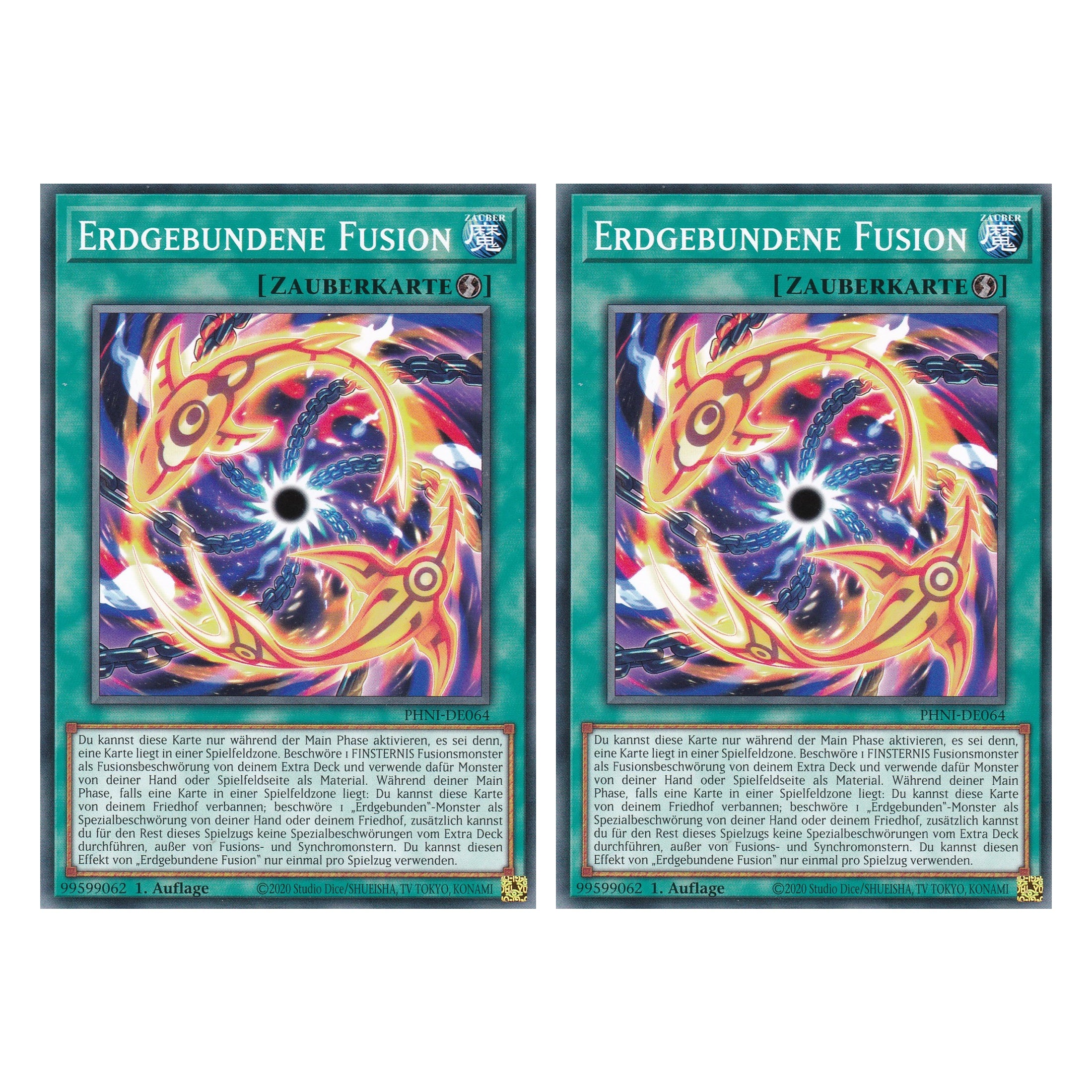 Erdgebundene Fusion - PHNI-DE064 - Common - Deutsch - 1. Auflage - Phantom Nightmare - Duo Set (2 Stück) - Yu-Gi-Oh!