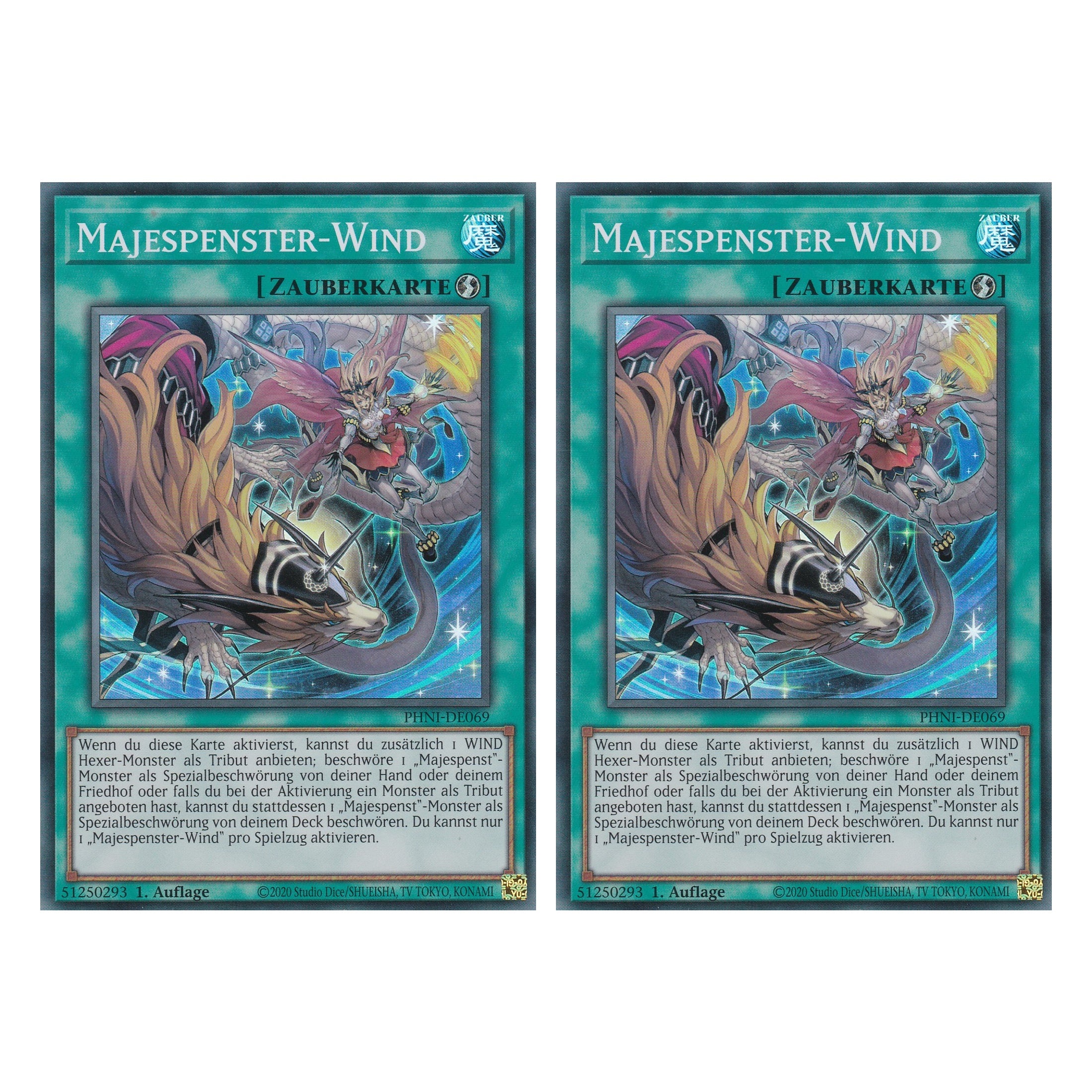 Majespenster - Wind - PHNI-DE069 - Super Rare - Deutsch - 1. Auflage - Phantom Nightmare - Duo Set (2 Stück) - Yu-Gi-Oh!