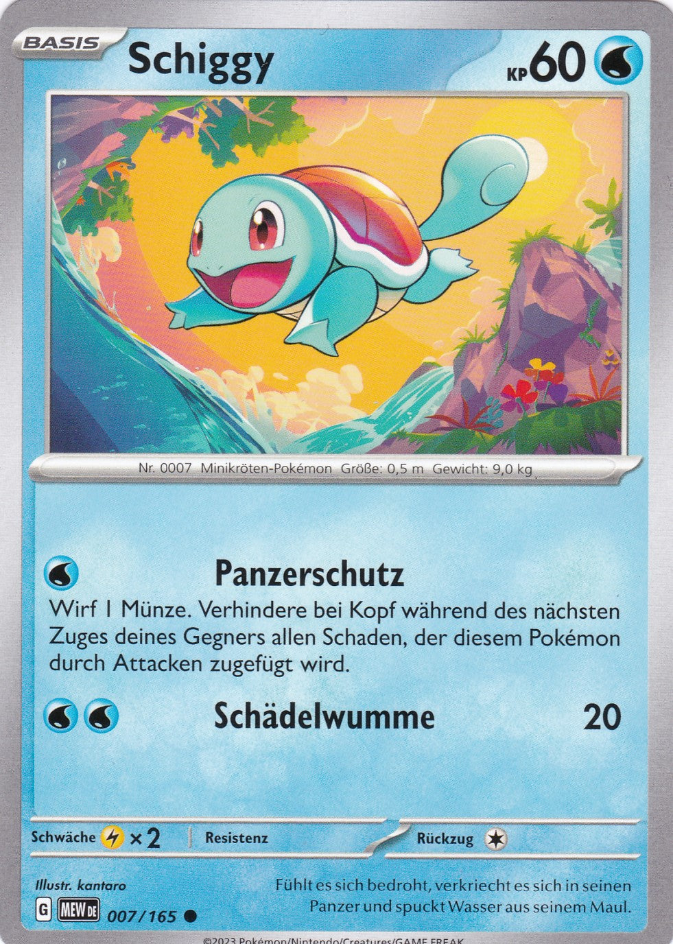 Schiggy - 7 / 207 - Common - Karmesin & Purpur – 151 - Pokemon