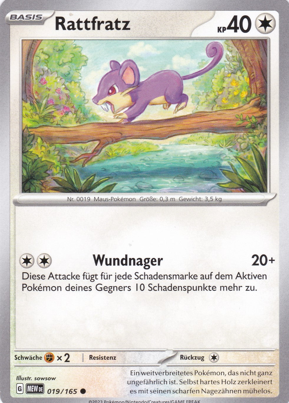 Rattfratz - 19 / 207 - Common - Karmesin & Purpur – 151 - Pokemon