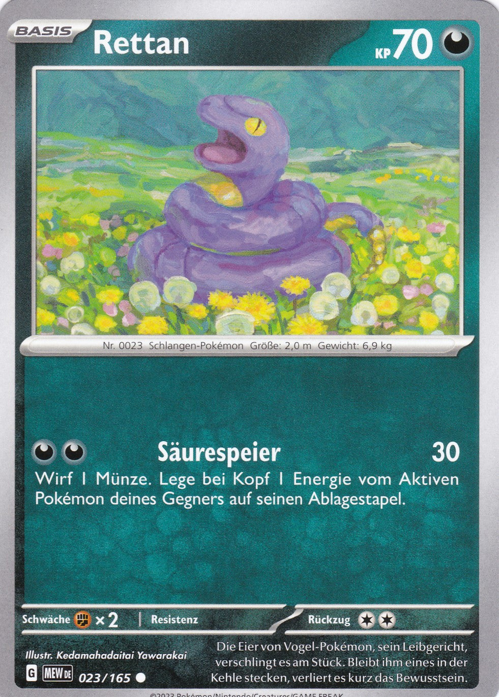 Rettan - 23 / 207 - Common - Karmesin & Purpur – 151 - Pokemon