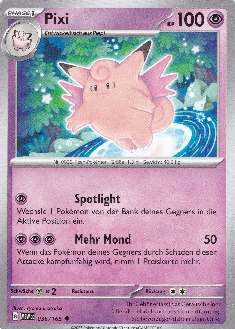 Pixi - 36 / 207 - Uncommon - Karmesin & Purpur – 151 - Pokemon
