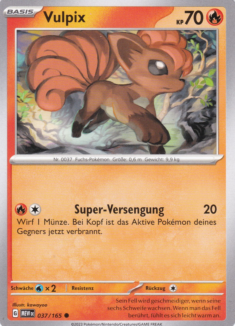 Vulpix - 37 / 207 - Common - Karmesin & Purpur – 151 - Pokemon