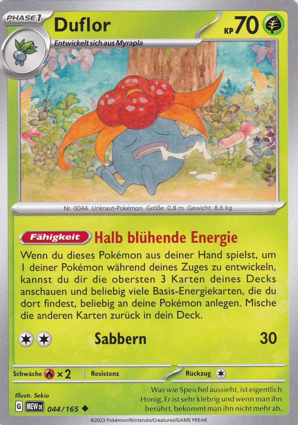 Duflor - 44 / 207 - Uncommon - Karmesin & Purpur – 151 - Pokemon