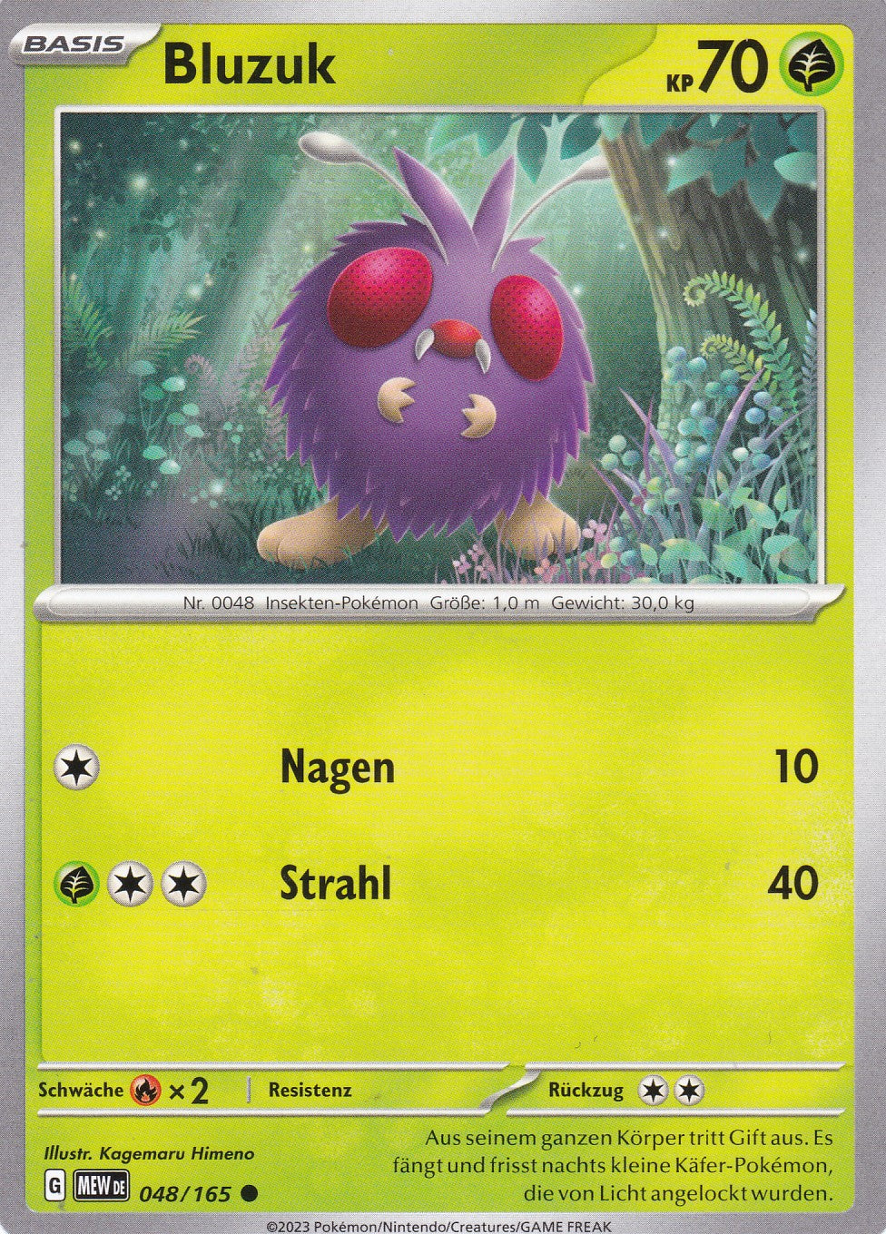 Bluzuk - 48 / 207 - Common - Karmesin & Purpur – 151 - Pokemon