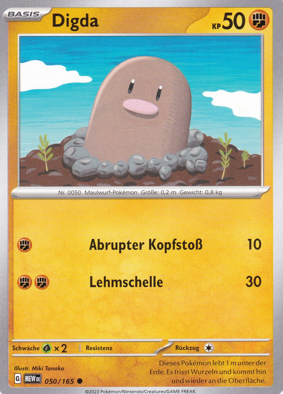 Digda - 50 / 207 - Common - Karmesin & Purpur – 151 - Pokemon