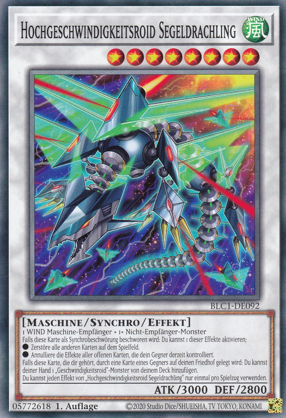 Hochgeschwindigkeitsroid Segeldrachling - BLC1-DE092 - Common - 1. Auflage - DEUTSCH - Battles of Legends: Chapter 1