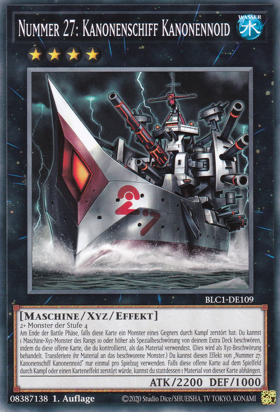 Nummer 27: Kanonenschiff Kanonennoid - BLC1-DE109 - Common - 1. Auflage - DEUTSCH - Battles of Legends: Chapter 1