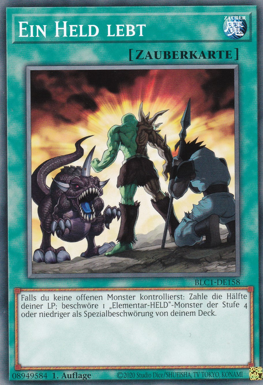 Ein Held lebt - BLC1-DE158 - Common - 1. Auflage - DEUTSCH - Battles of Legends: Chapter 1