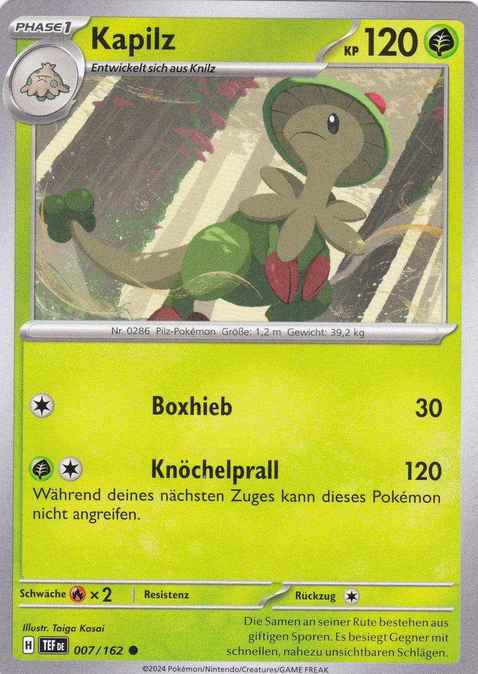 Kapilz - 7 / 218 - Common - Gewalten der Zeit - Pokemon