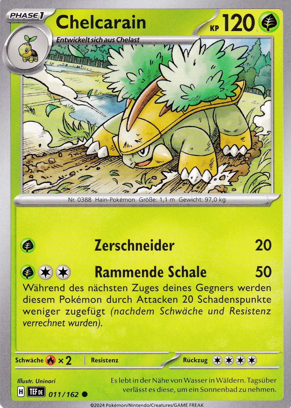 Chelcarain - 11 / 218 - Common - Gewalten der Zeit - Pokemon