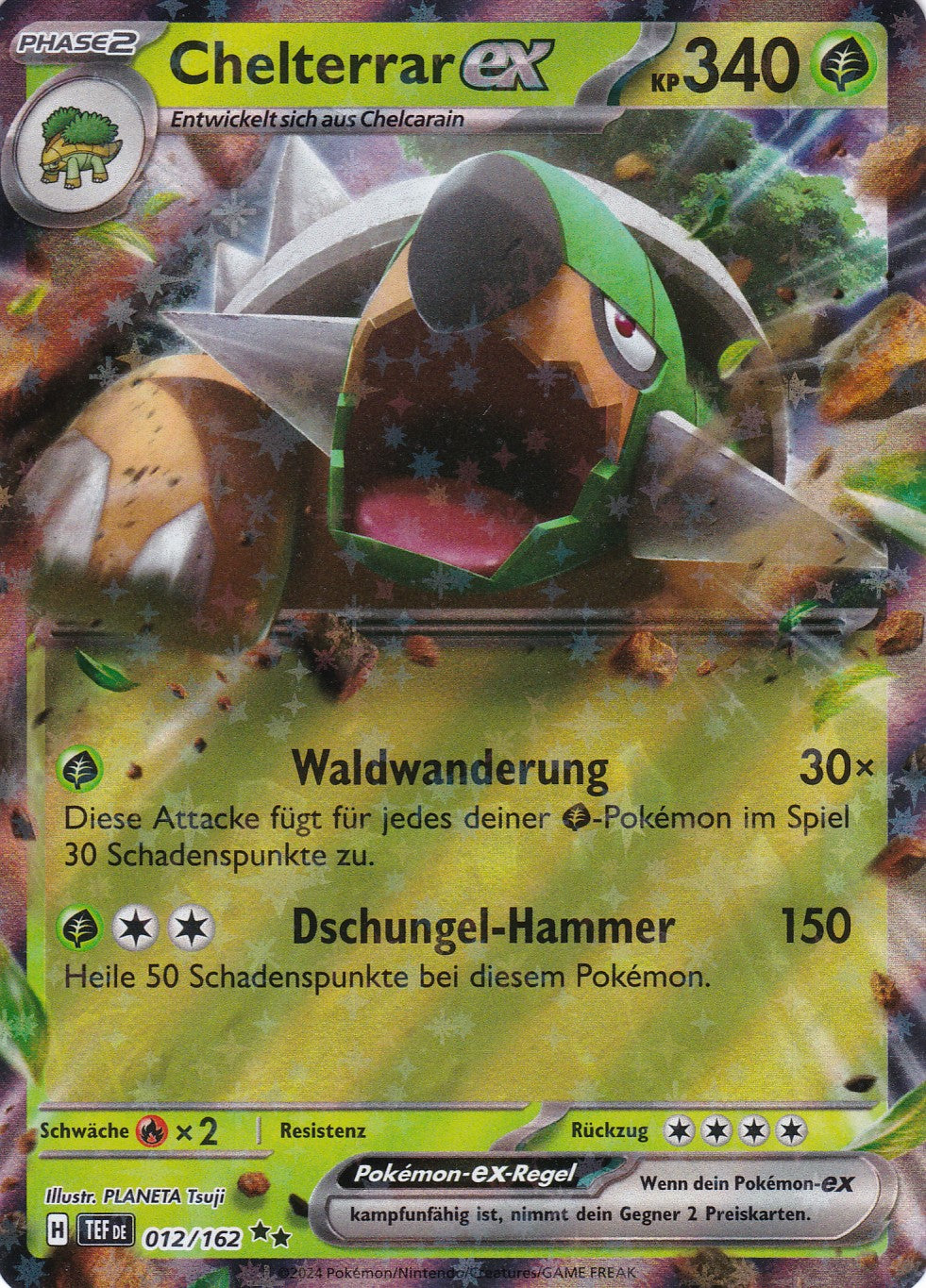 Chelterrar ex - 12 / 218 - Double Rare - Gewalten der Zeit - Pokemon