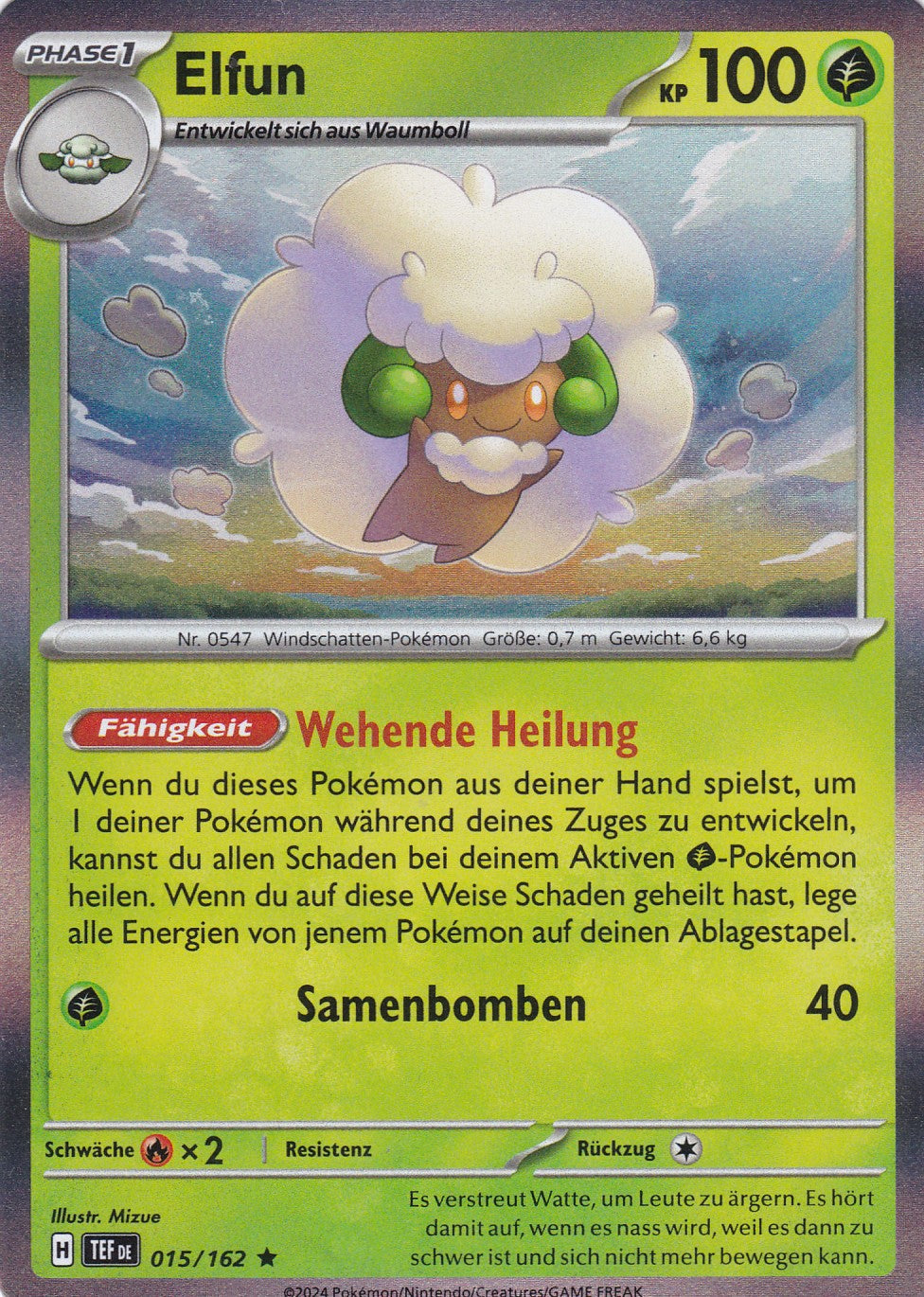 Elfun - 15 / 218 - Rare - Gewalten der Zeit - Pokemon