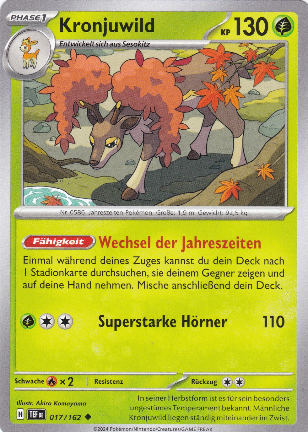 Kronjuwild - 17 / 218 - Uncommon - Gewalten der Zeit - Pokemon