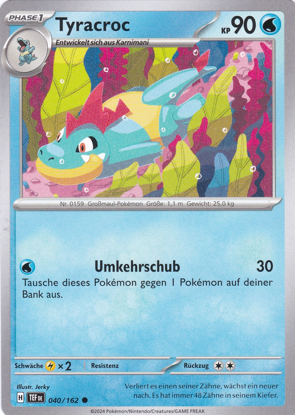 Tyracroc - 40 / 218 - Common - Gewalten der Zeit - Pokemon
