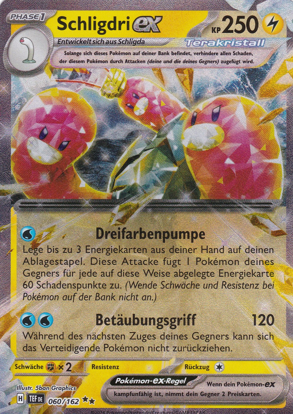 Schligdri ex - 60 / 218 - Double Rare - Gewalten der Zeit - Pokemon