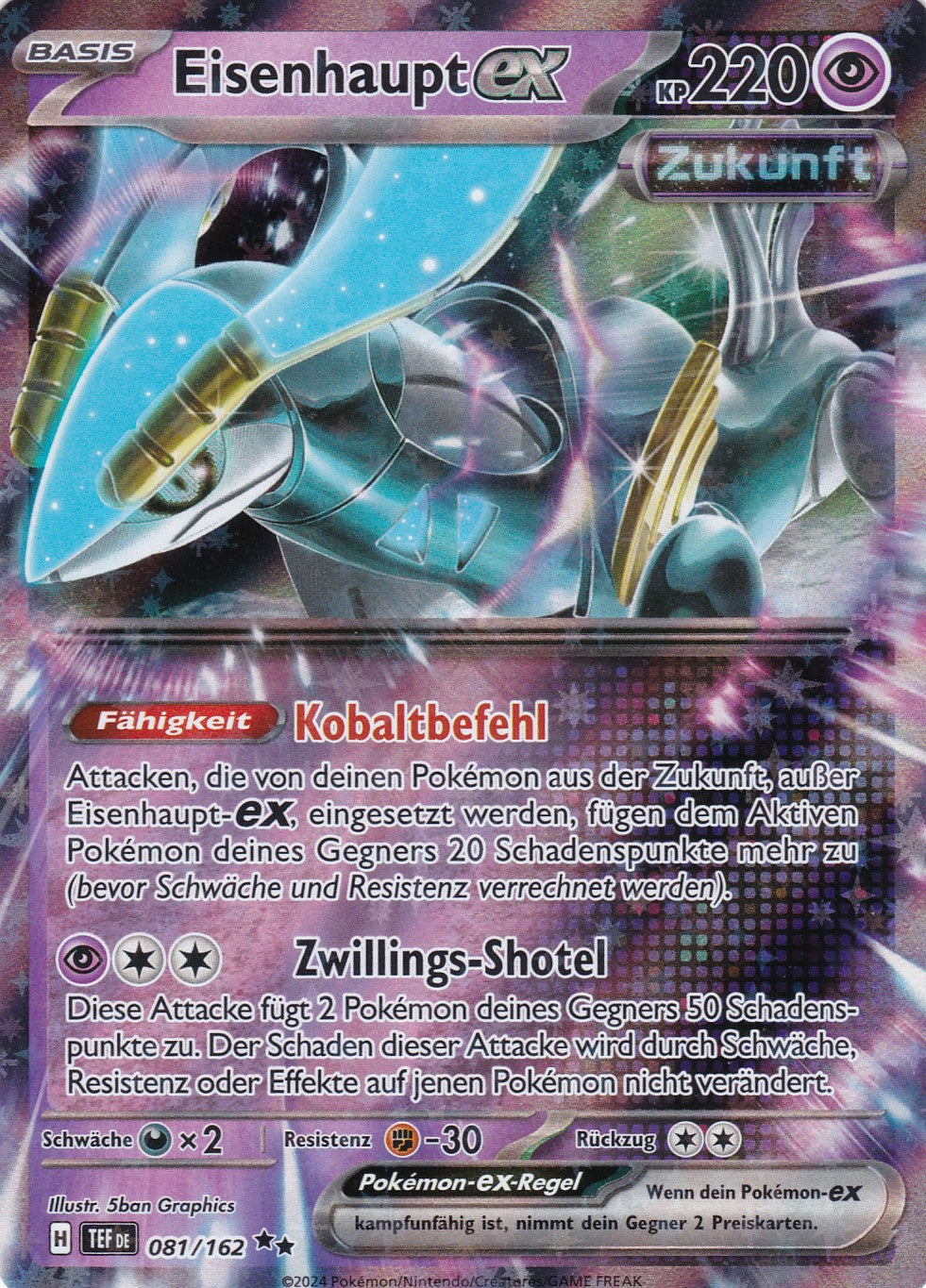 Eisenhaupt ex - 81 / 218 - Double Rare - Gewalten der Zeit - Pokemon