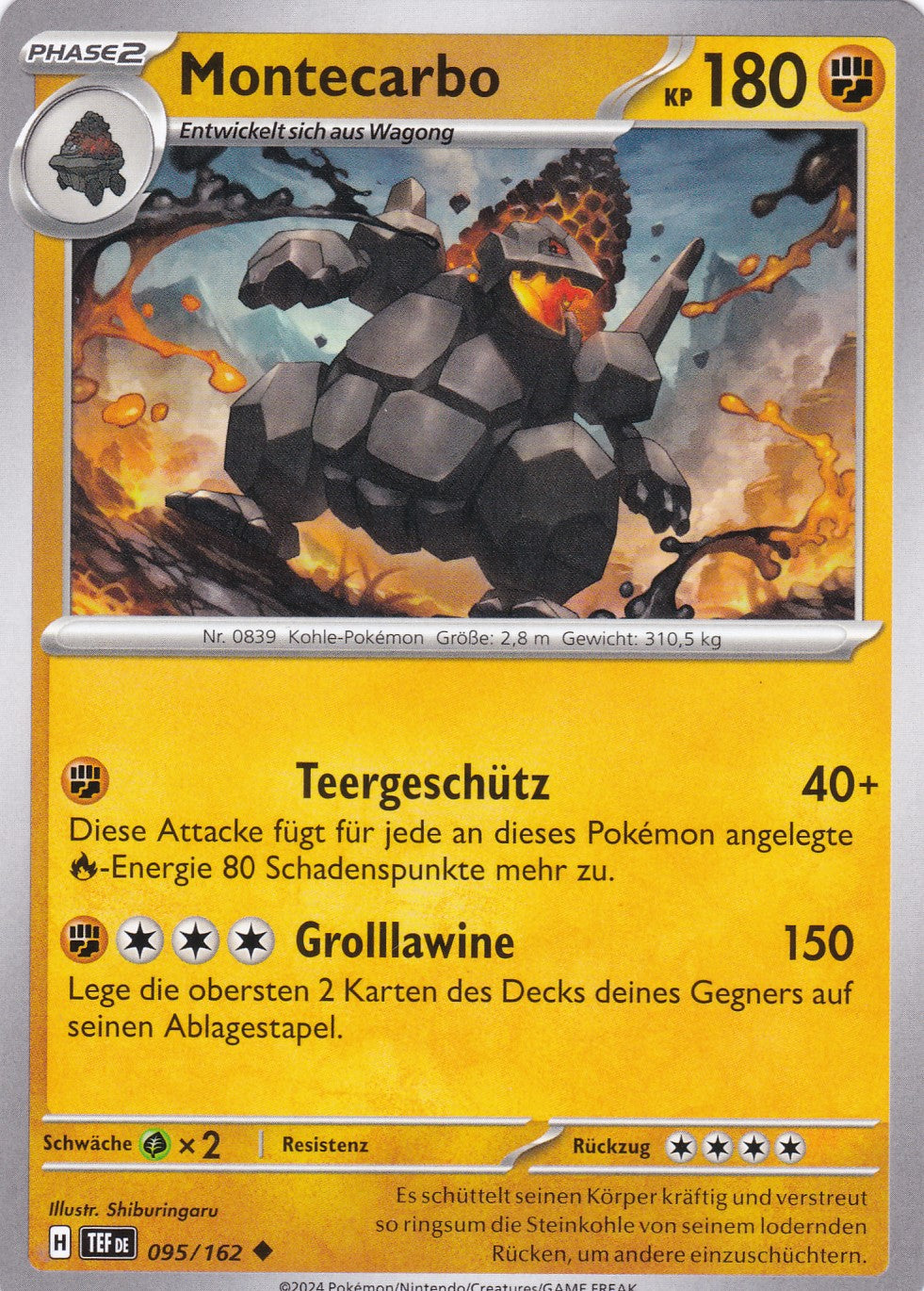 Montecarbo - 95 / 218 - Uncommon - Gewalten der Zeit - Pokemon