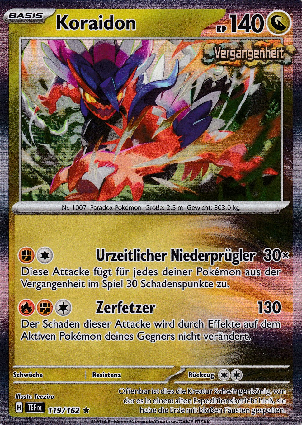 Koraidon - 119 / 218 - Rare - Gewalten der Zeit - Pokemon