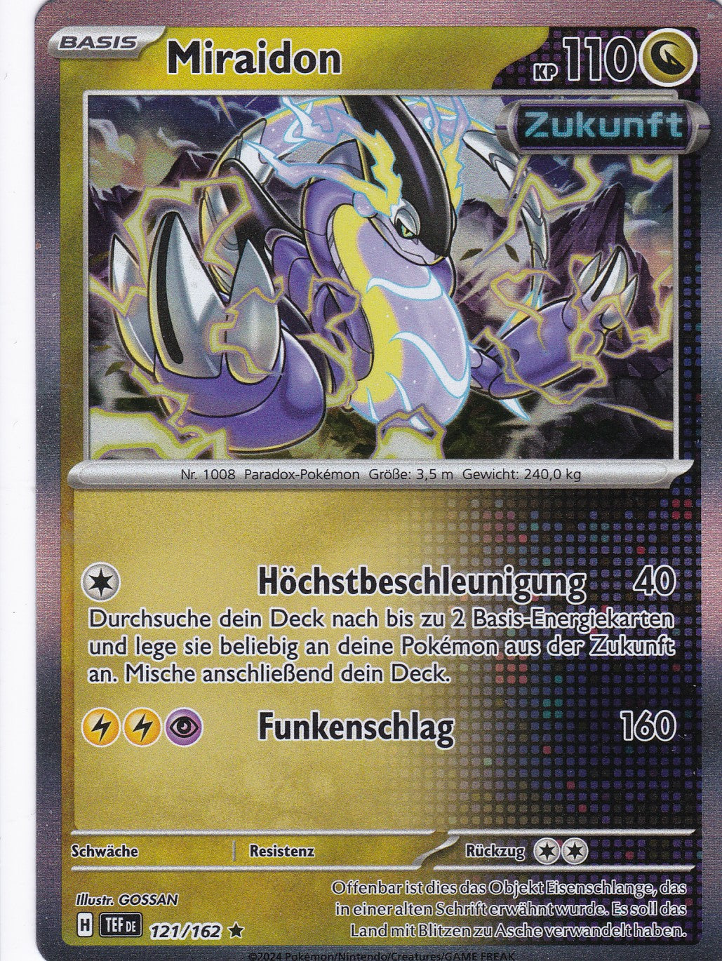 Miraidon - 121 / 218 - Rare - Gewalten der Zeit - Pokemon