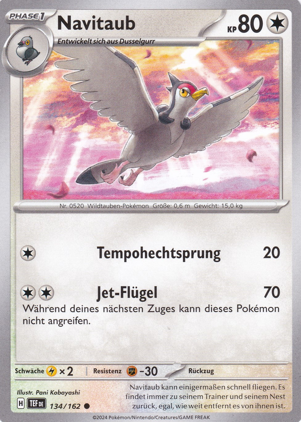 Navitaub - 134 / 218 - Common - Gewalten der Zeit - Pokemon