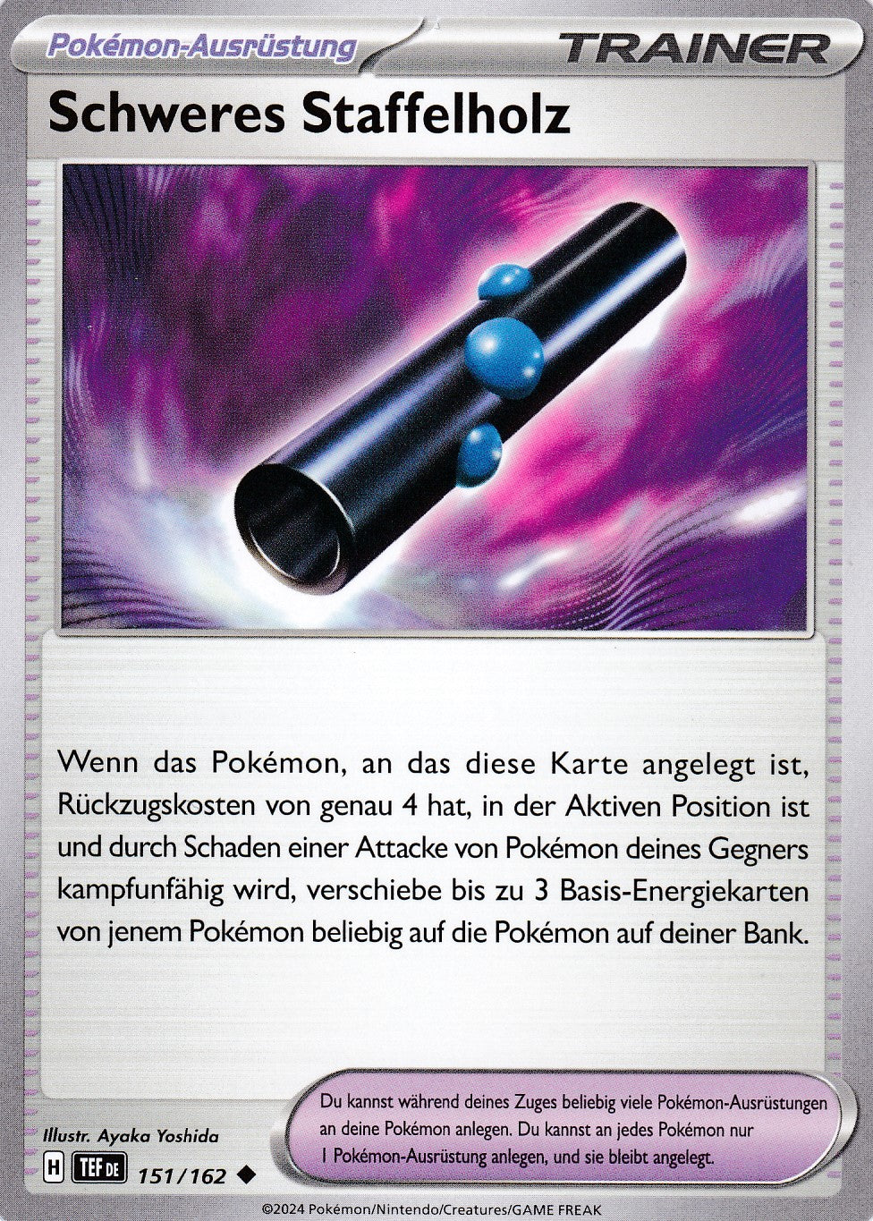 Schweres Staffelholz - 151 / 218 - Uncommon - Gewalten der Zeit - Pokemon