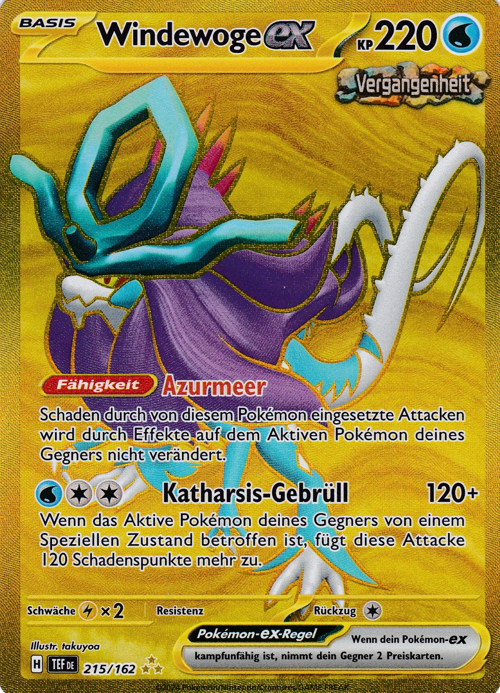 Windewoge ex - 215 / 218 - Secret Rare - Gewalten der Zeit - Pokemon