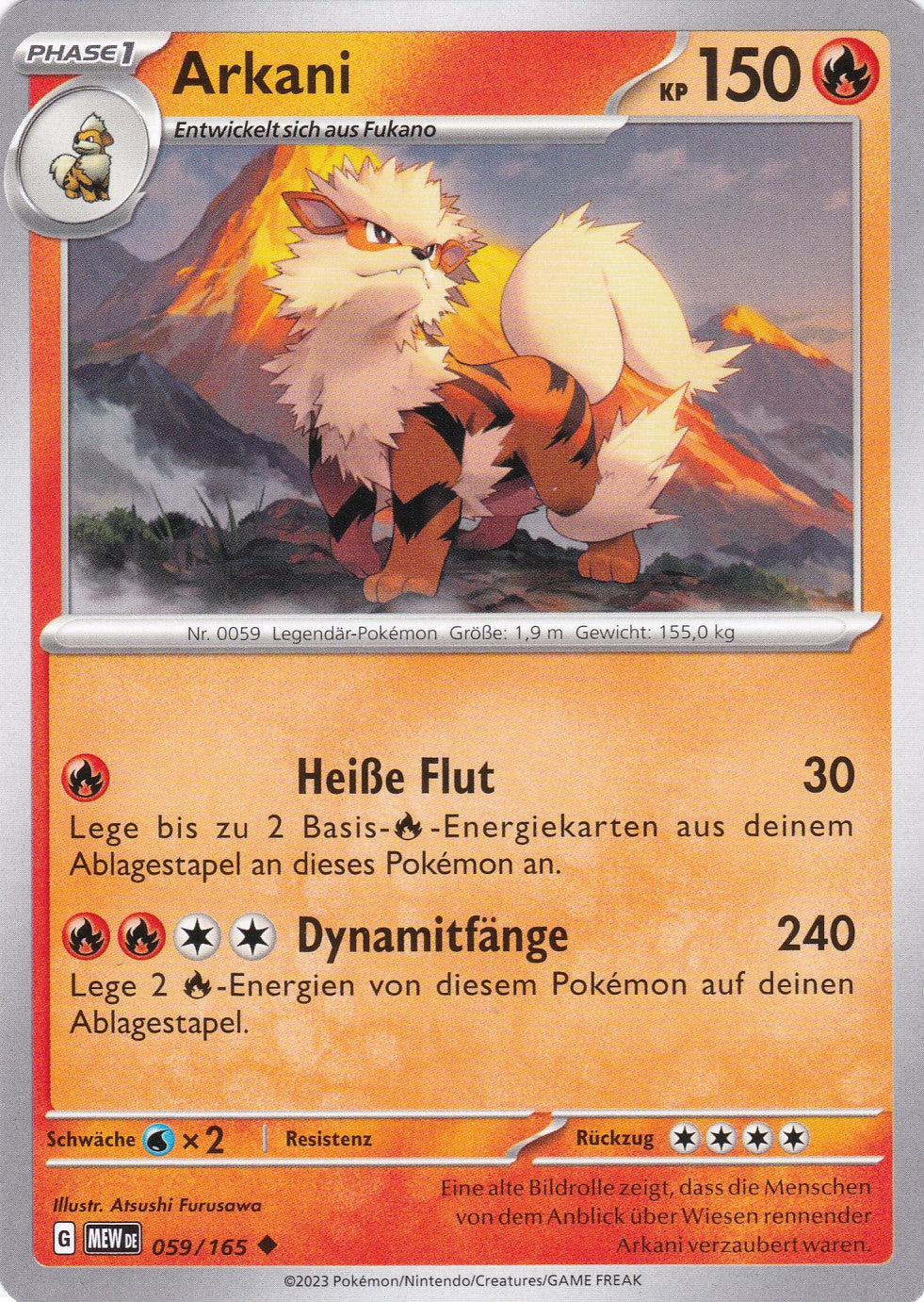 Arkani - 59 / 207 - Uncommon - Karmesin & Purpur – 151 - Pokemon