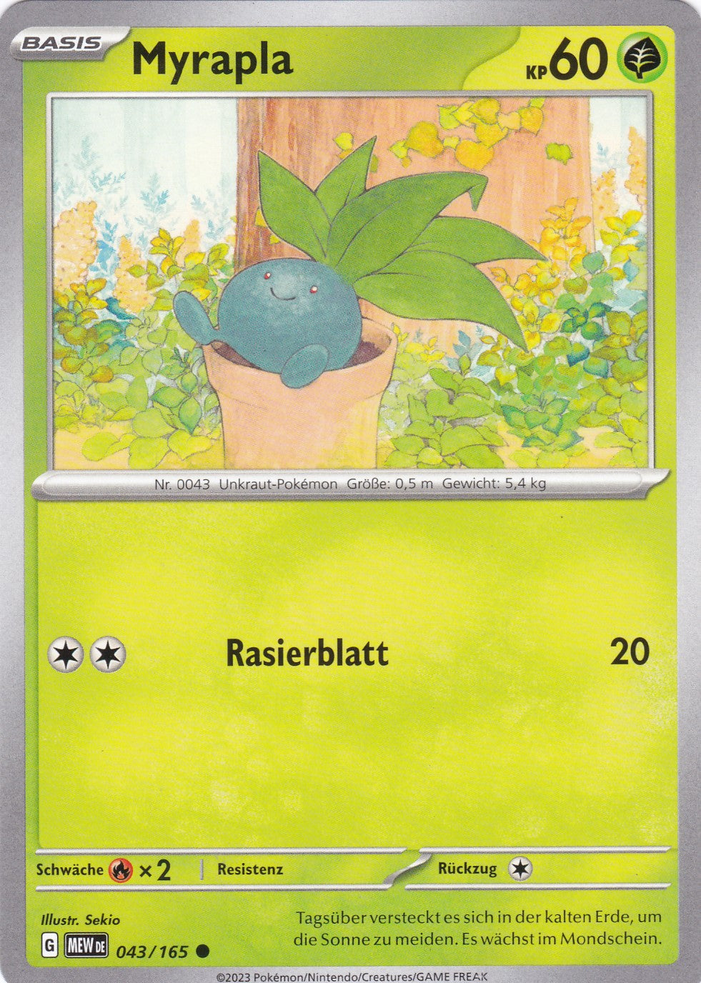 Myrapla - 43 / 207 - Common - Karmesin & Purpur – 151 - Pokemon