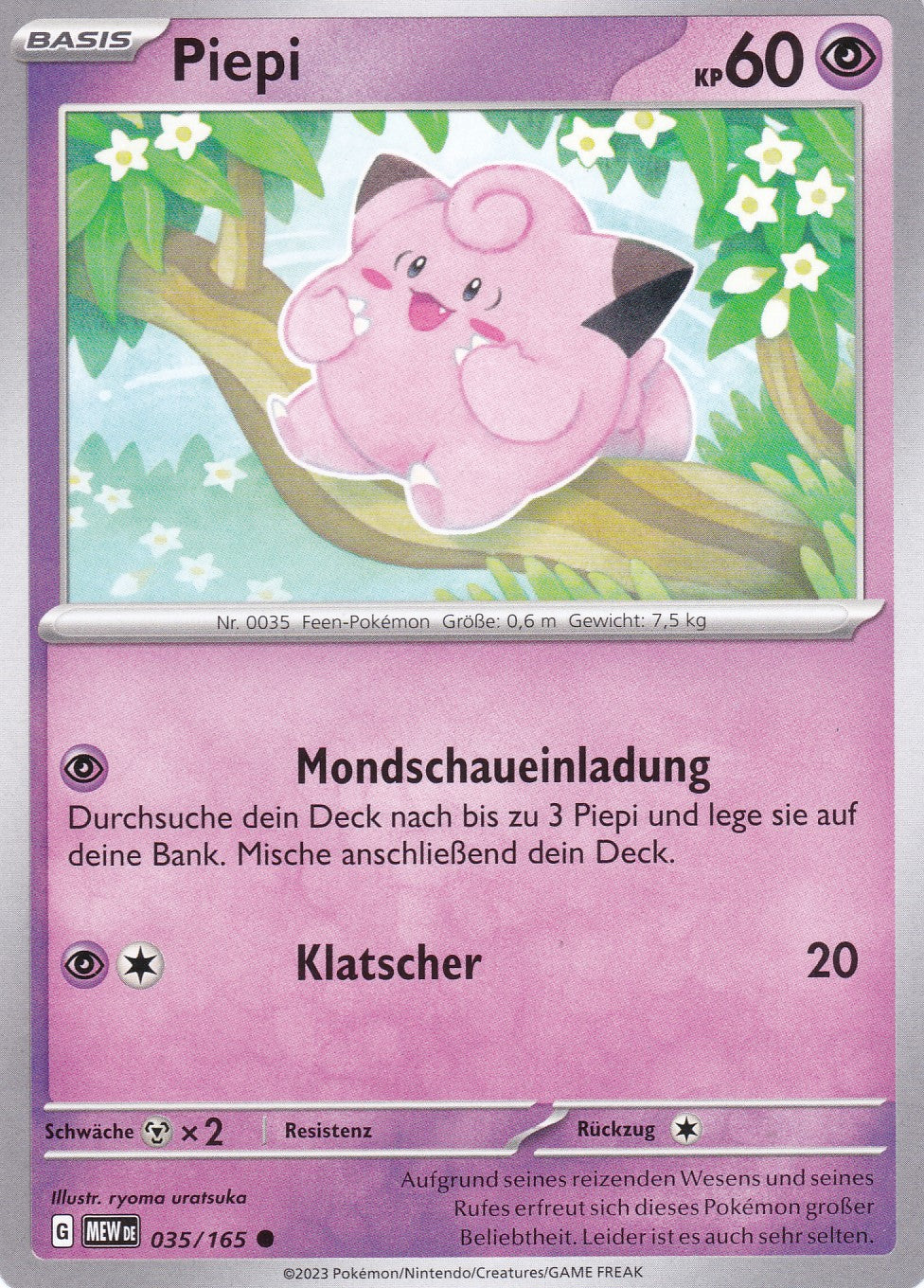 Piepi - 35 / 207 - Common - Karmesin & Purpur – 151 - Pokemon