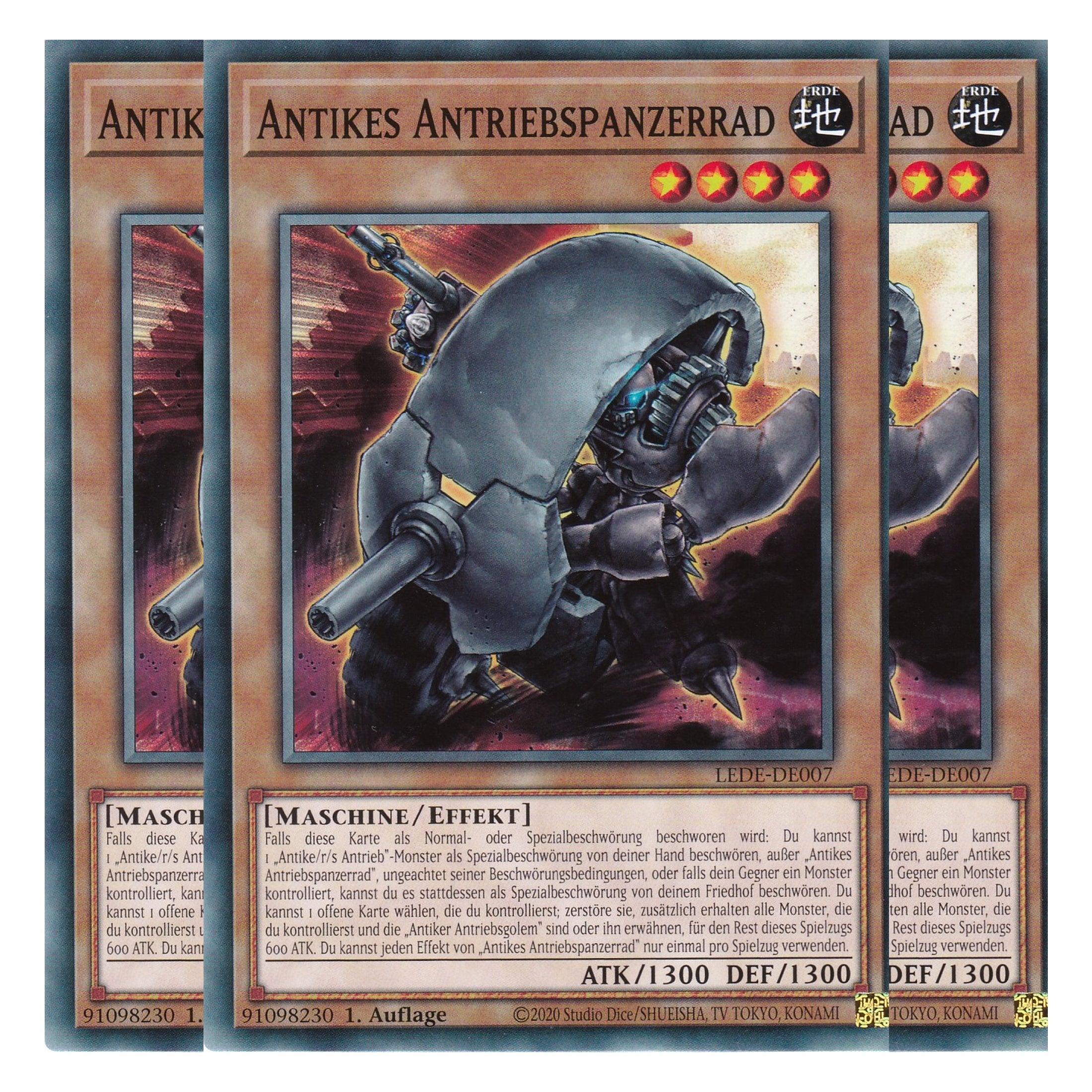 Antikes Antriebspanzerrad - LEDE-DE007 - Common - Deutsch - 1. Auflage - Legacy of Destruction - Playset (3 Kopien) - Yu-Gi-Oh!