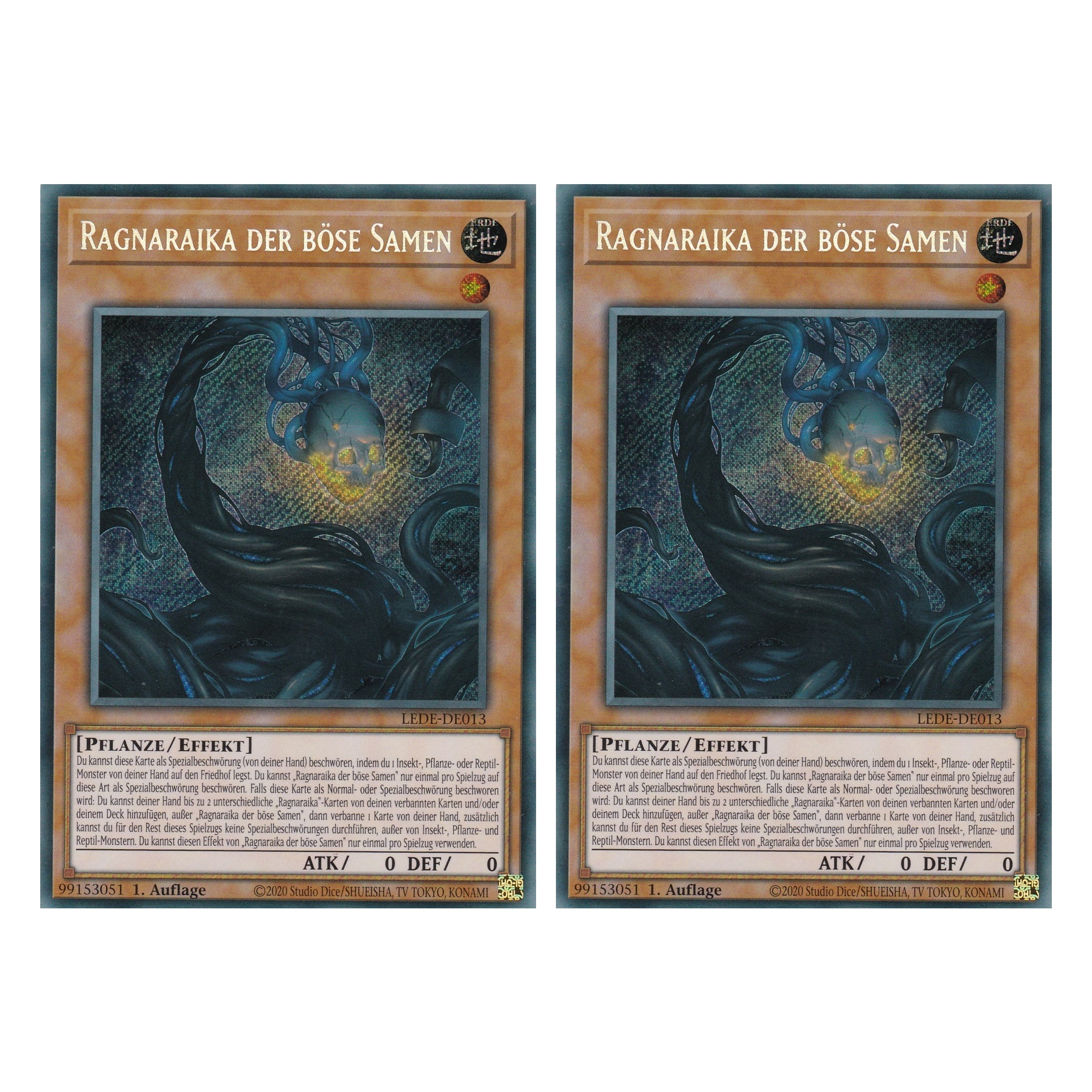 Ragnaraika der Böse Sameen - LEDE-DE013 - Secret Rare - Deutsch - 1. Auflage - Legacy of Destruction - Duo Set (2 Stück) - Yu-Gi-Oh!