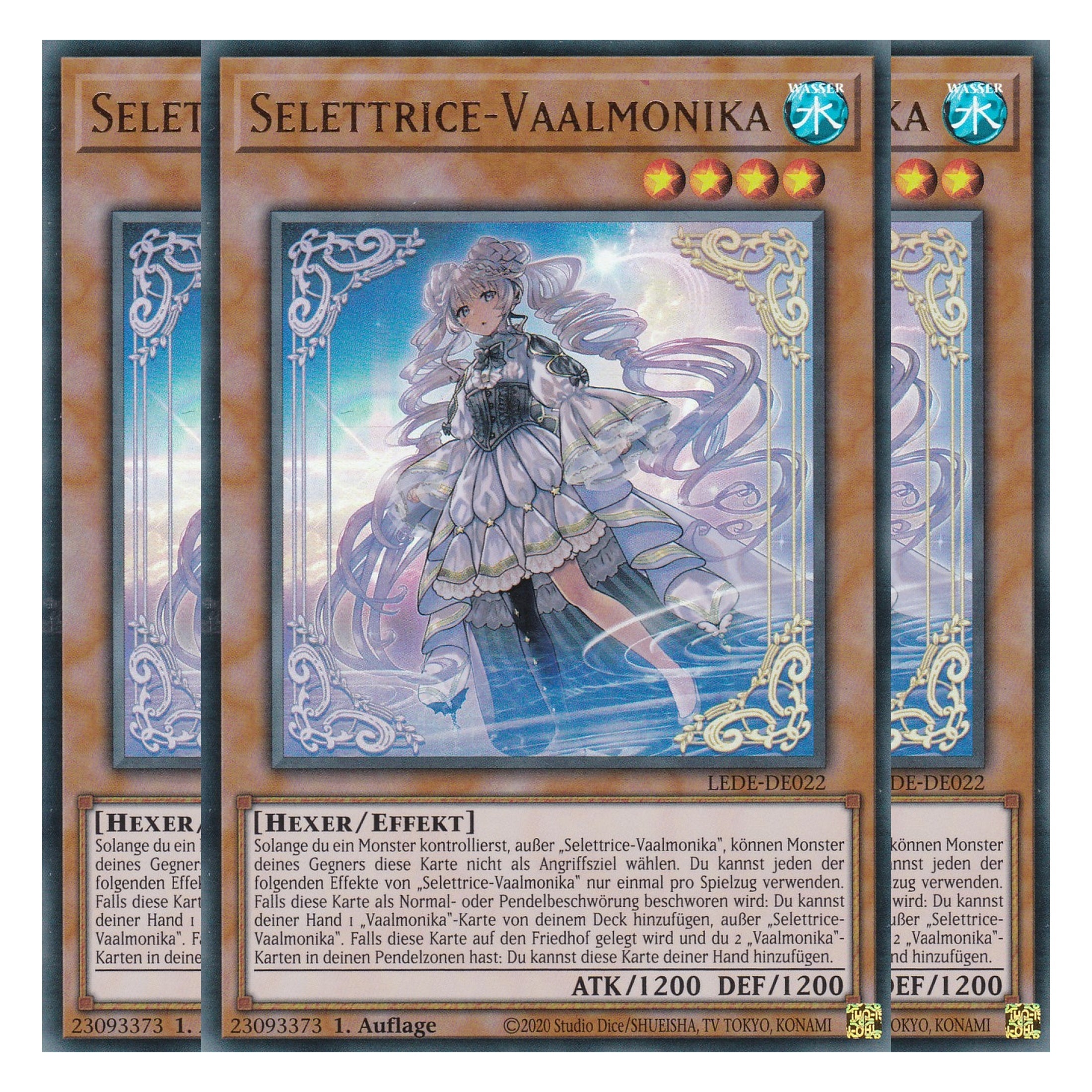 Selettrice-Vaalmonika - LEDE-DE022 - Ultra Rare - Deutsch - 1. Auflage - Legacy of Destruction - Playset (3 Kopien) - Yu-Gi-Oh!