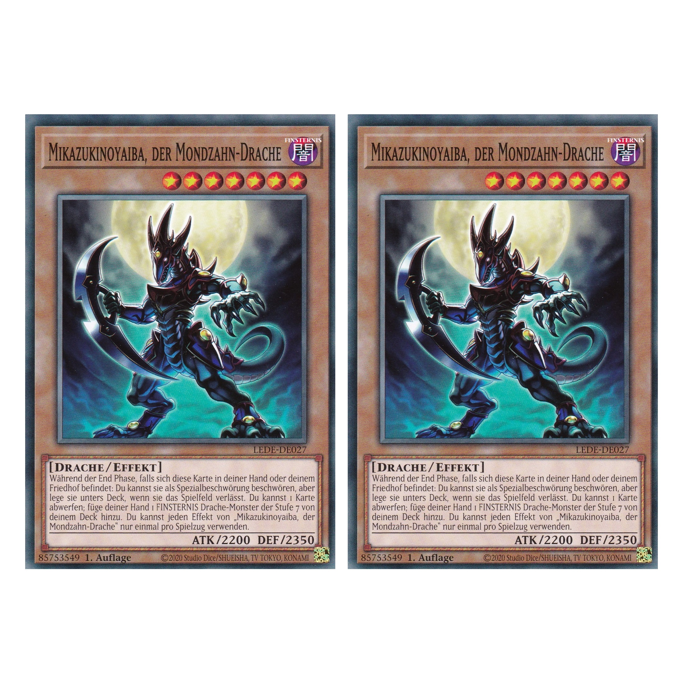Mizkazukinoyaiba, der Mondzahn-Drache - LEDE-DE027 - Common - Deutsch - 1. Auflage - Legacy of Destruction - Duo Set (2 Stück) - Yu-Gi-Oh!