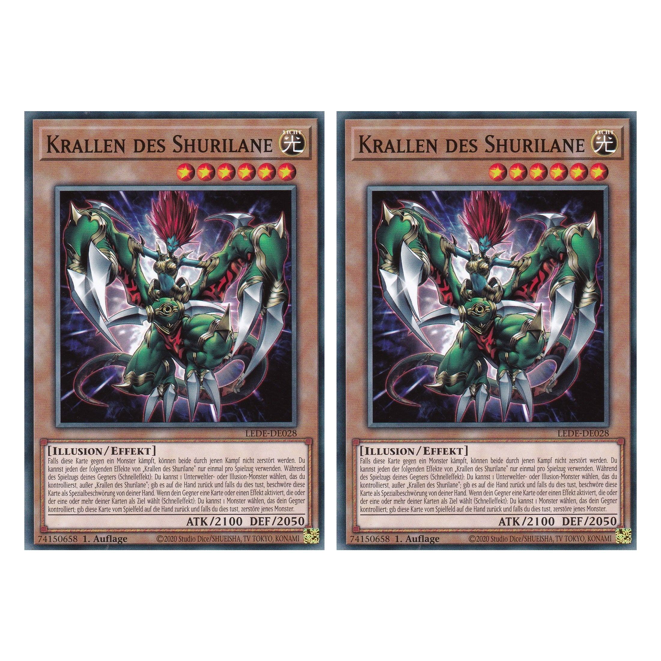 Krallen des Shurilane - LEDE-DE028 - Common - Deutsch - 1. Auflage - Legacy of Destruction - Duo Set (2 Stück) - Yu-Gi-Oh!