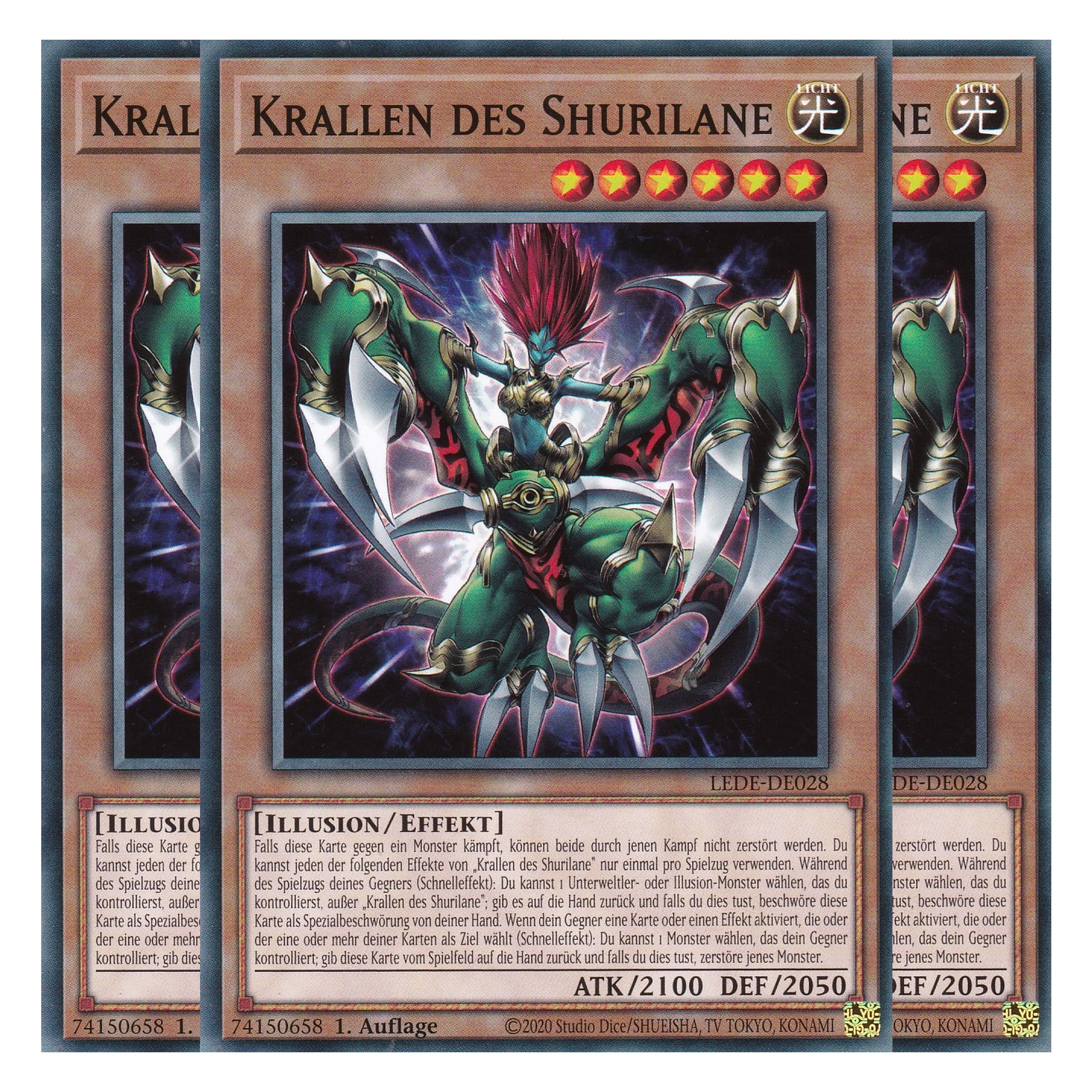 Krallen des Shurilane - LEDE-DE028 - Common - Deutsch - 1. Auflage - Legacy of Destruction - Playset (3 Kopien) - Yu-Gi-Oh!