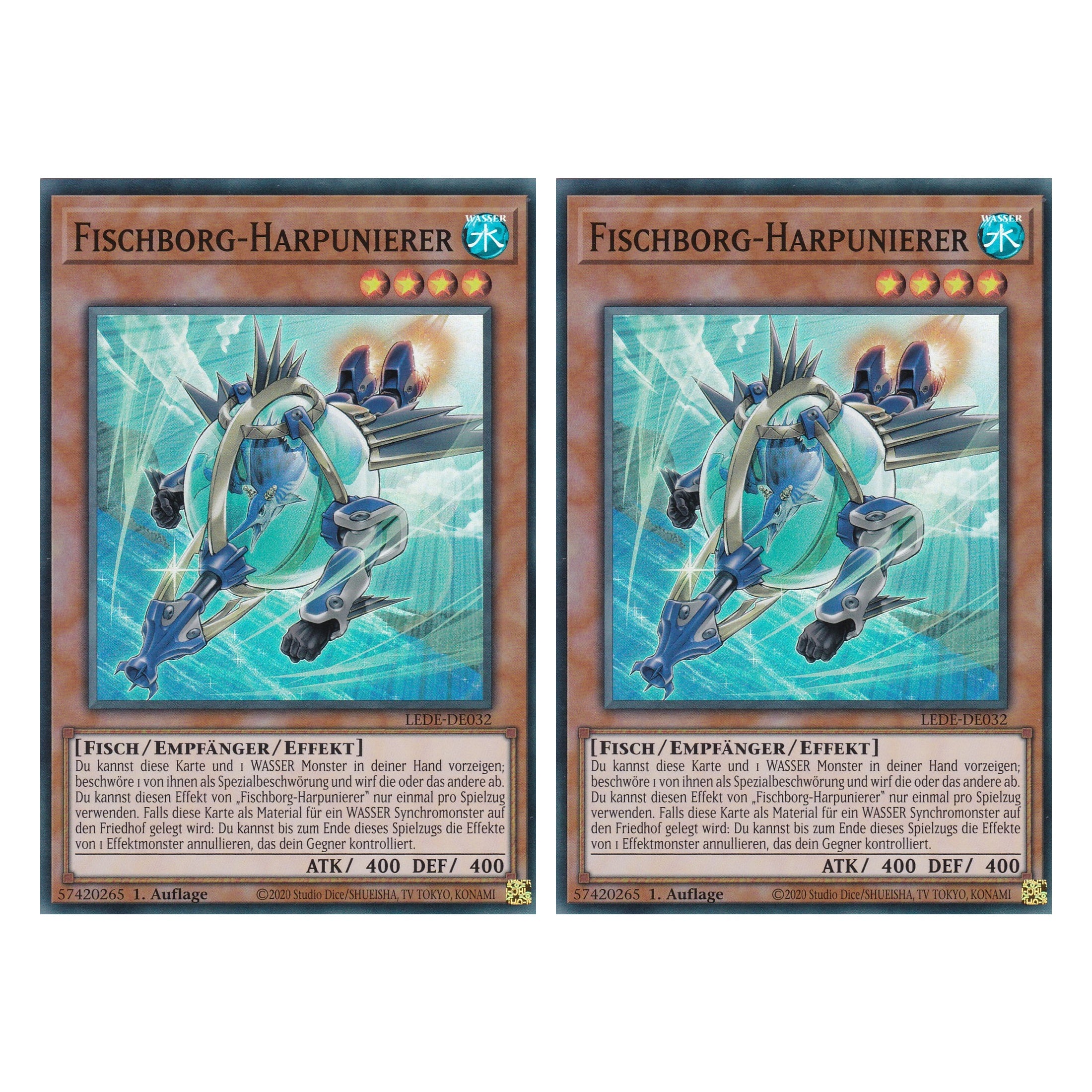 Fischborg-Harpunierer - LEDE-DE031 - Common - Deutsch - 1. Auflage - Legacy of Destruction - Duo Set (2 Stück) - Yu-Gi-Oh!