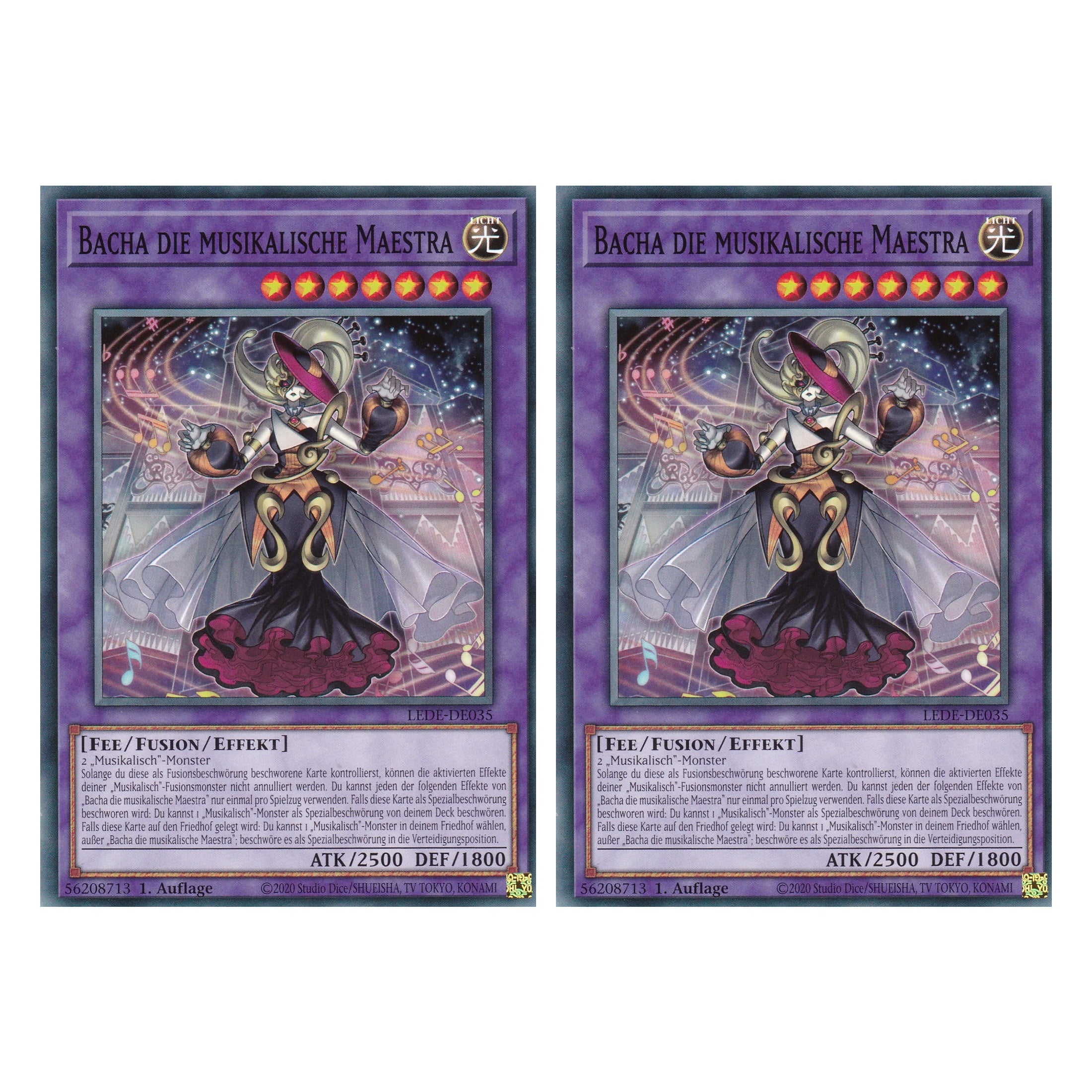 Bacha die Musikalische Maestra - LEDE-DE035 - Common - Deutsch - 1. Auflage - Legacy of Destruction - Duo Set (2 Stück) - Yu-Gi-Oh!