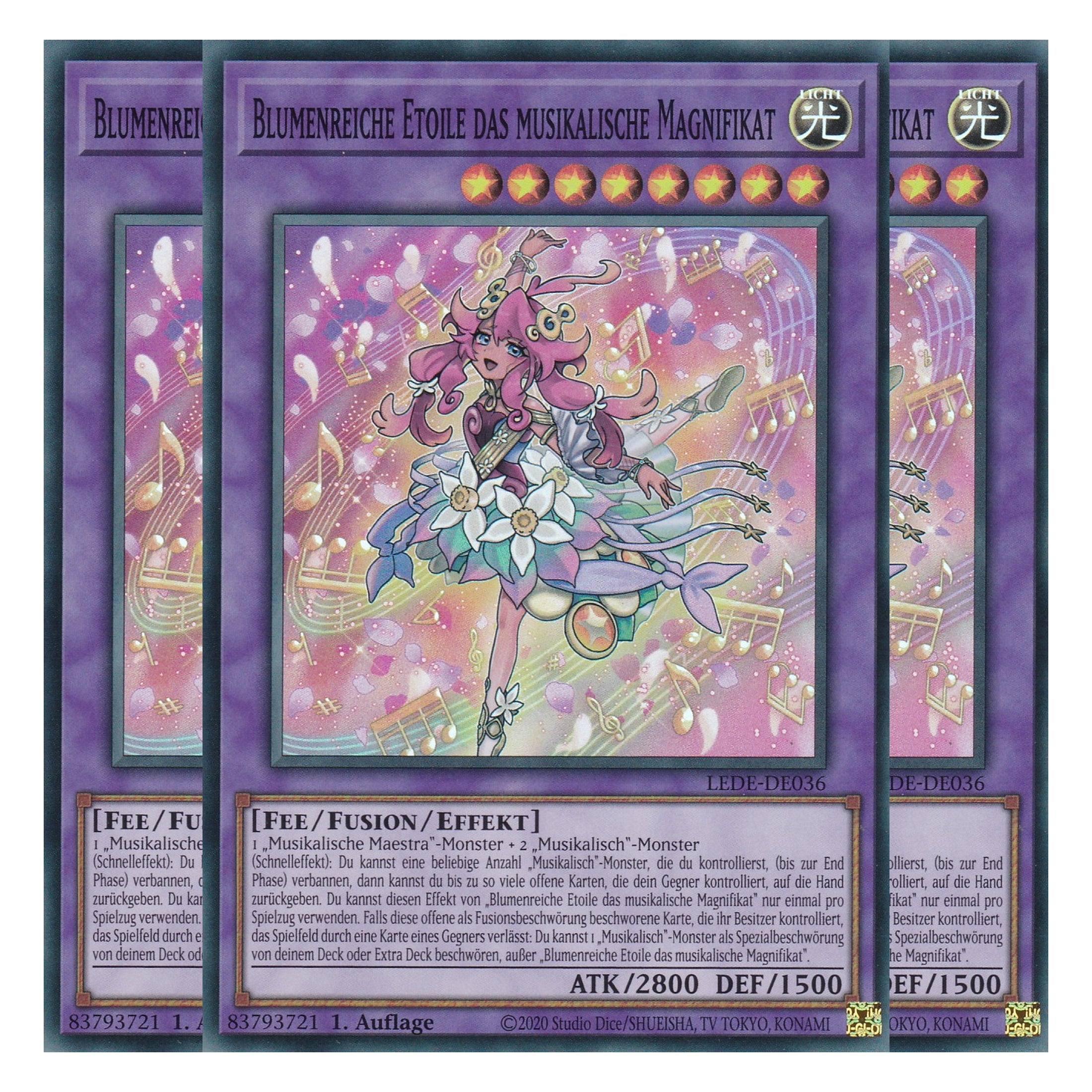 Blumenreiche Etoile das Musikalische Magnifikat - LEDE-DE036 - Super Rare - Deutsch - 1. Auflage - Legacy of Destruction - Playset (3 Kopien) - Yu-Gi-Oh!