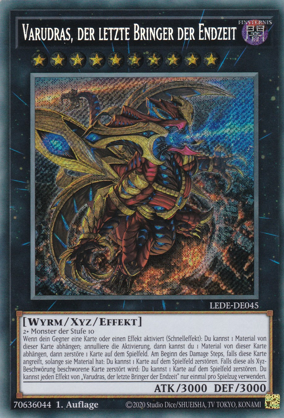 Varudras, der letzte bringer der Endzeit - Secret Rare - Deutsch - 1. Auflage - LEDE-DE045 - Legacy of Destruction
