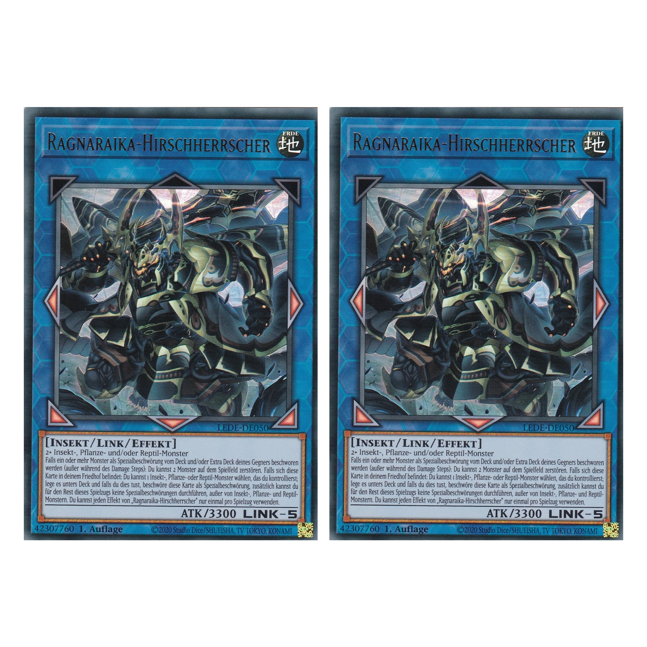 Ragnaraika-Hirschherrscher - LEDE-DE050 - Ultra Rare - Deutsch - 1. Auflage - Legacy of Destruction - Duo Set (2 Stück) - Yu-Gi-Oh!