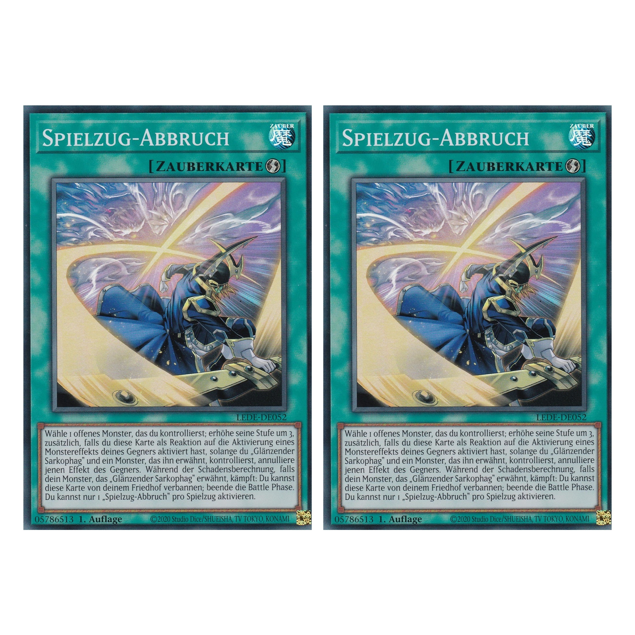 Spielzug-Abbruch - LEDE-DE052 - Super Rare - Deutsch - 1. Auflage - Legacy of Destruction - Duo Set (2 Stück) - Yu-Gi-Oh!
