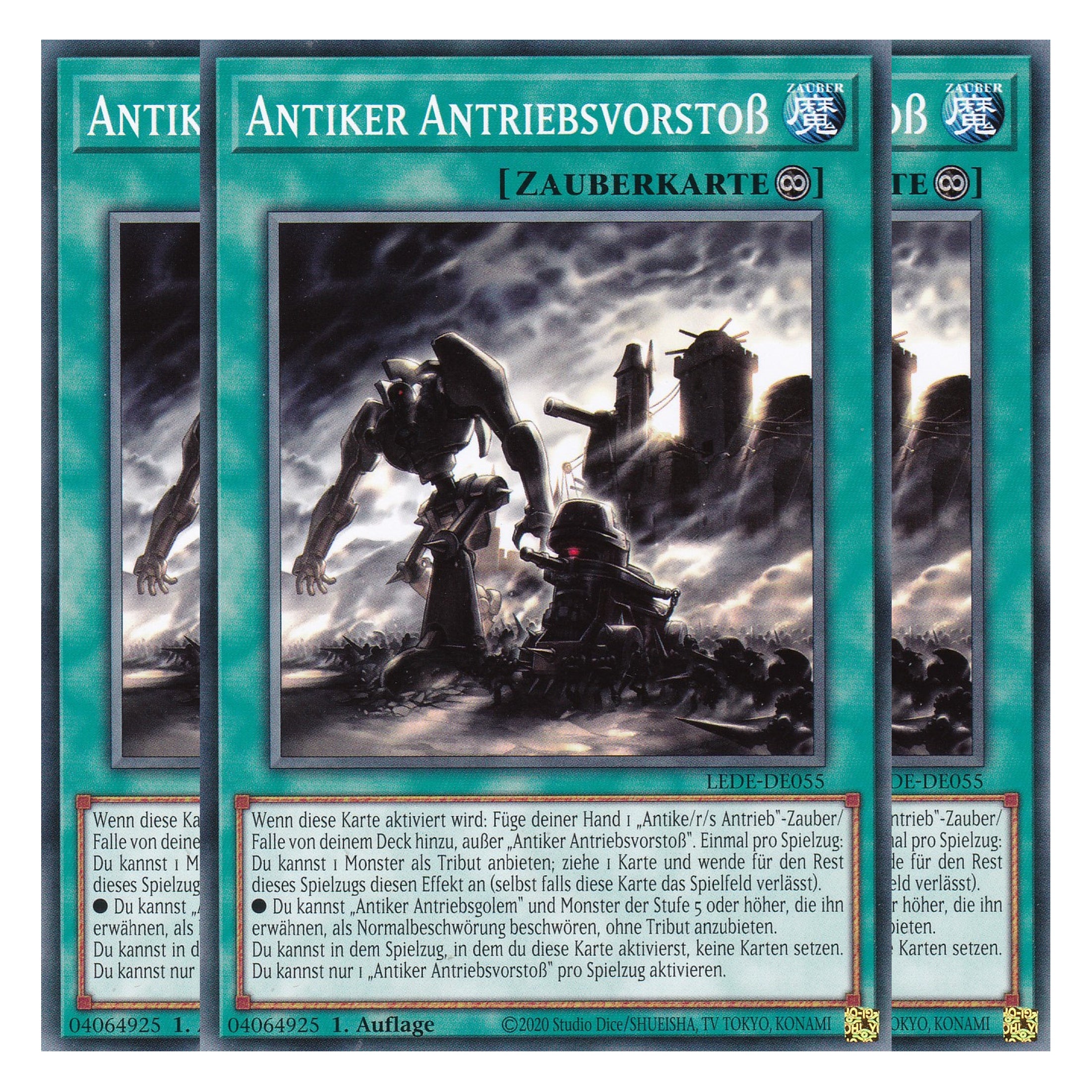 Antiker Antriebgsvorstoß - LEDE-DE055 - Common - Deutsch - 1. Auflage - Legacy of Destruction - Playset (3 Kopien) - Yu-Gi-Oh!
