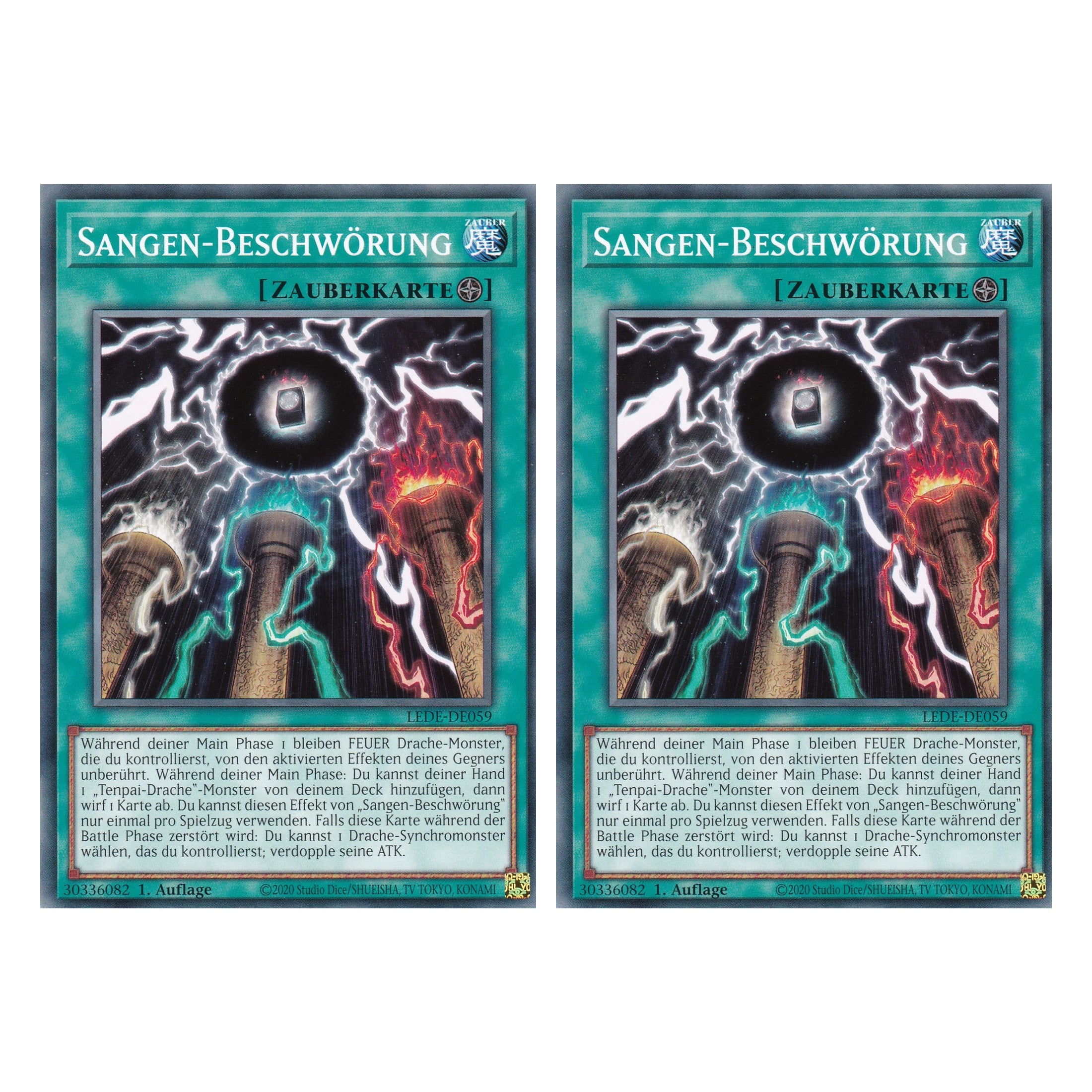Sangen-Beschwörung - LEDE-DE059 - Common - Deutsch - 1. Auflage - Legacy of Destruction - Duo Set (2 Stück) - Yu-Gi-Oh!