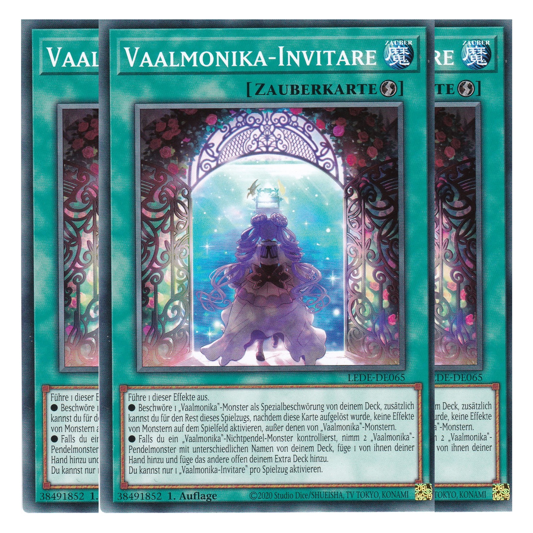 Vaalmonika-Invitare - LEDE-DE065 - Common - Deutsch - 1. Auflage - Legacy of Destruction - Playset (3 Kopien) - Yu-Gi-Oh!